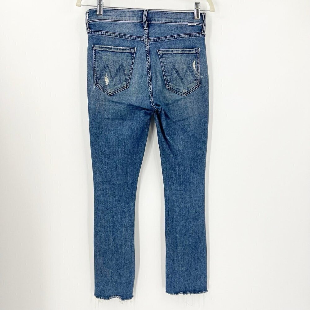 Mother The Mid Rise Dazzler Ankle Fray Weekend Warrior Size 26 Distressed - Picture 3 of 12